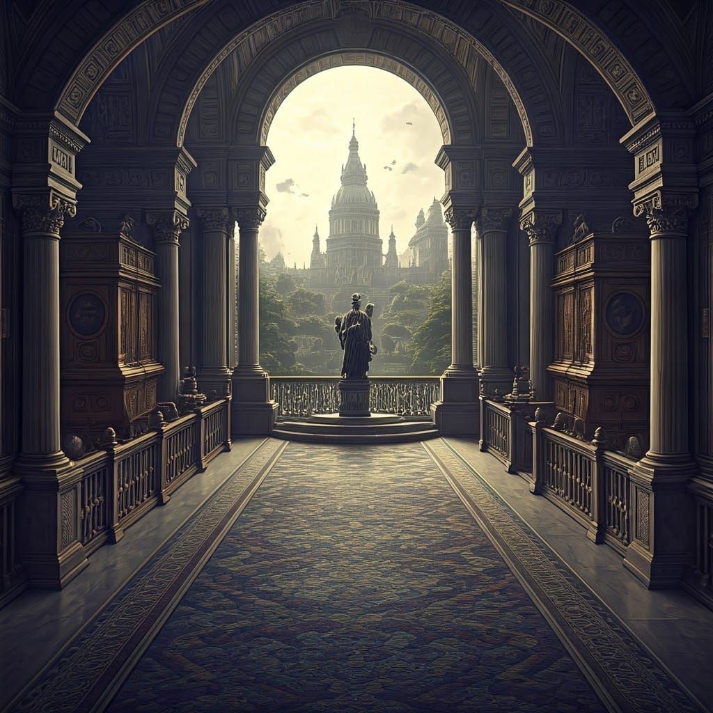 Epic Scenes in Teacups Digital Matte Painting