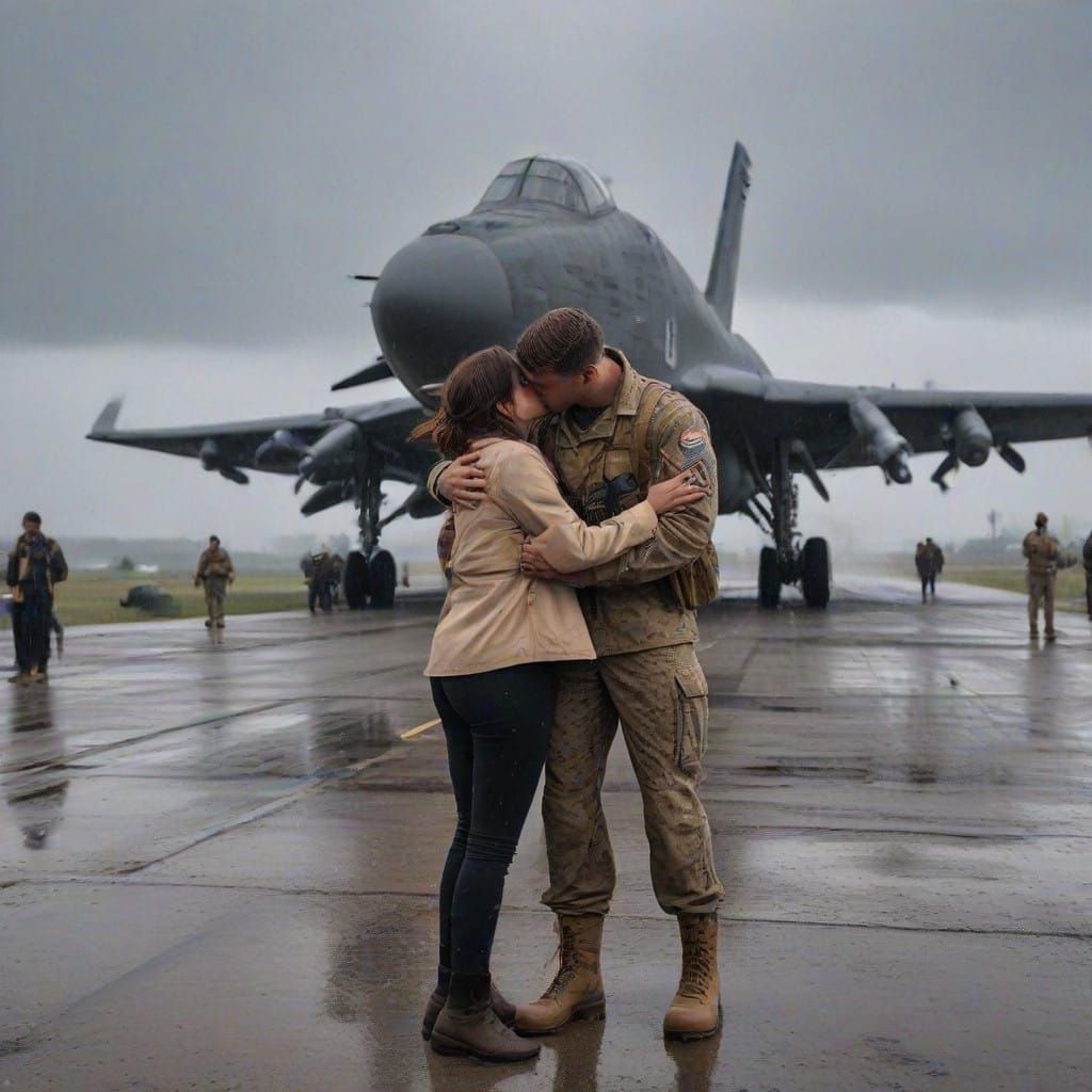 Tears of Farewell in a Stormy Departure