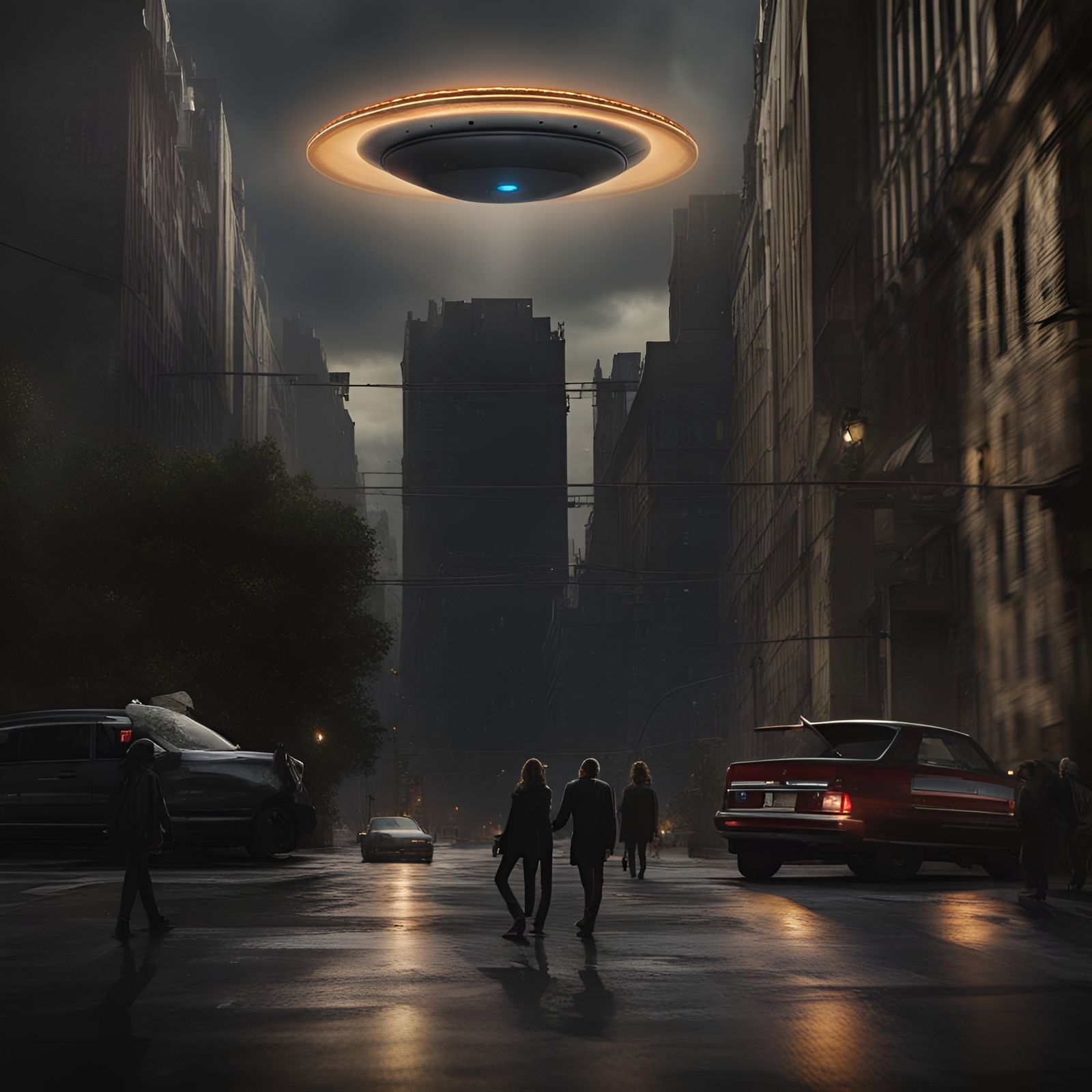 Giant AI Flying Saucer in the Sky