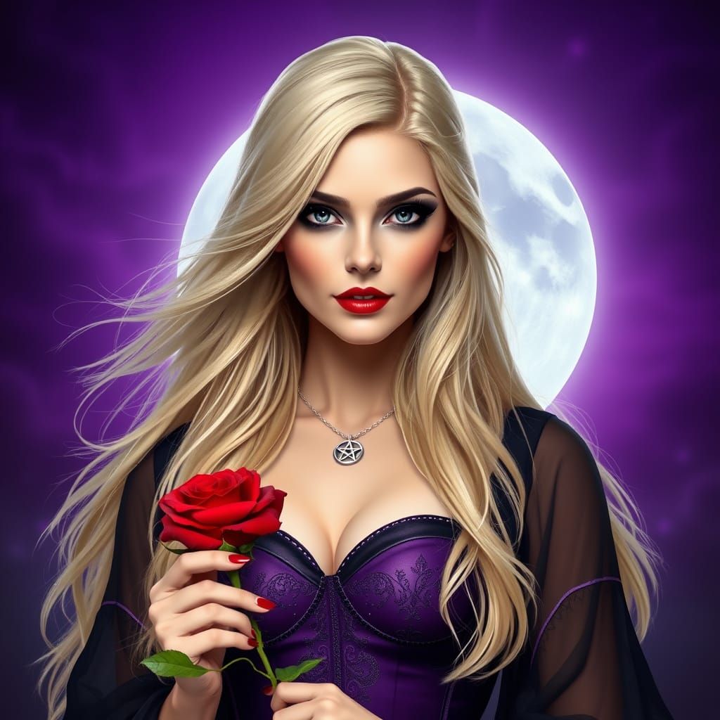 Mystical Goddess in Purple Haze