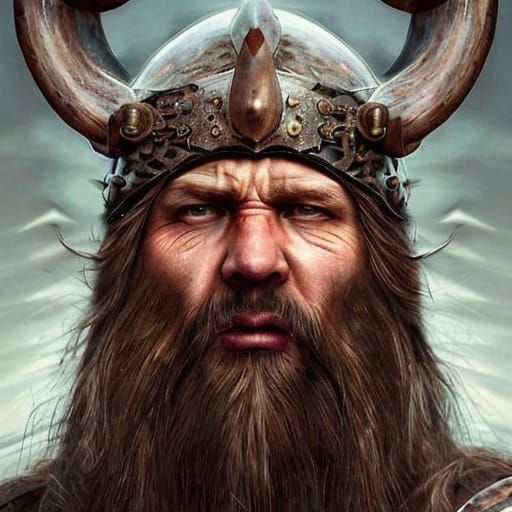 Fierce Viking Warrior Ready for Battle