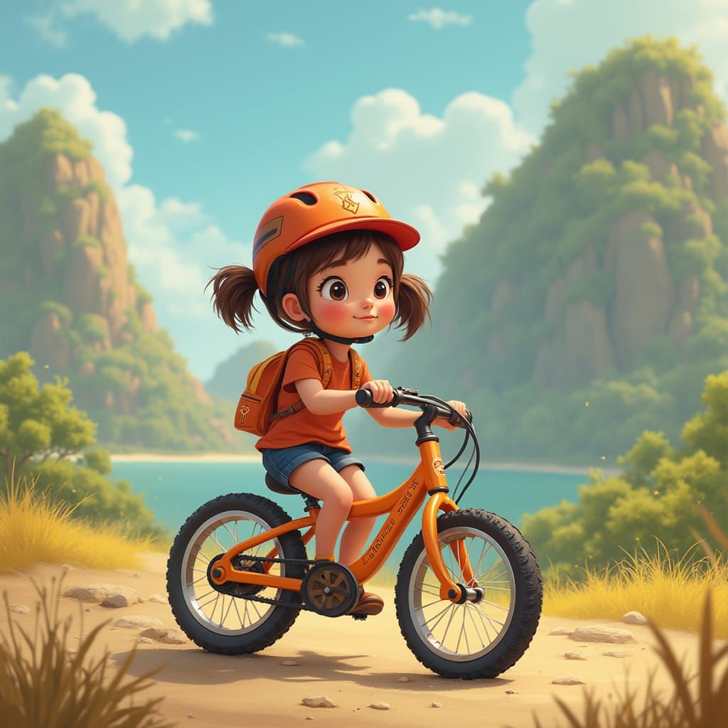 Girl, Dog, and Bicycle Adventure