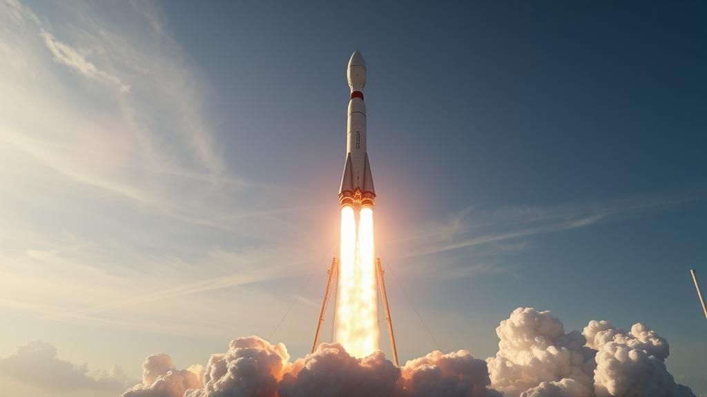 Rocket Launching into the Sky in 4K