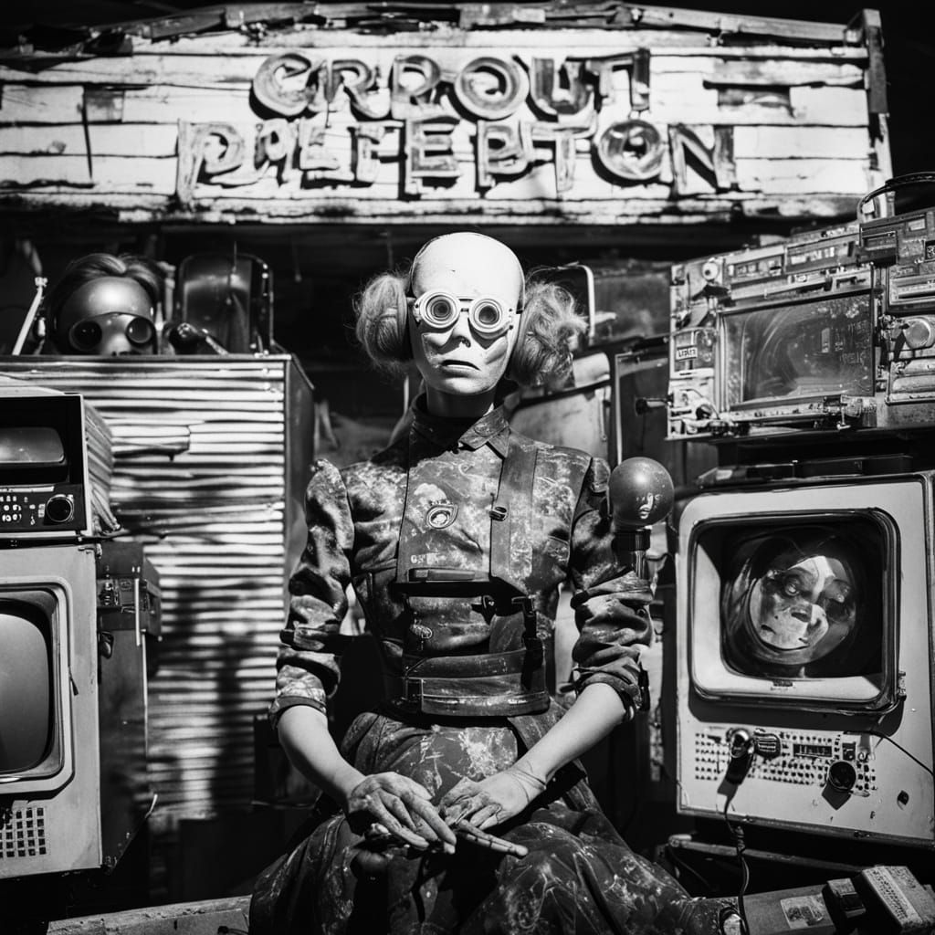 Cyberpunk Abandoned Motel in Neon Dusk