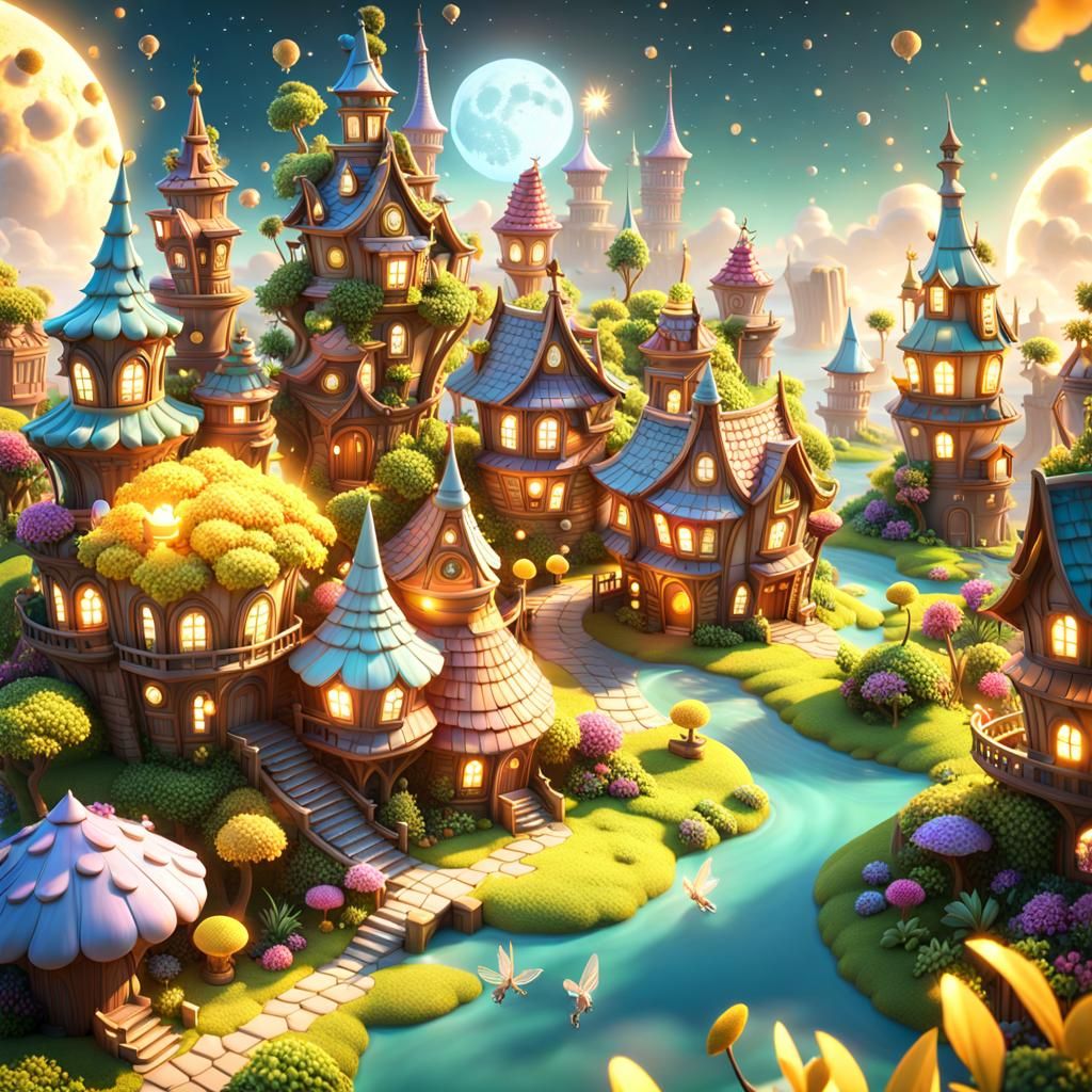 Sparkling Fairies in Whimsical Fairycore Village