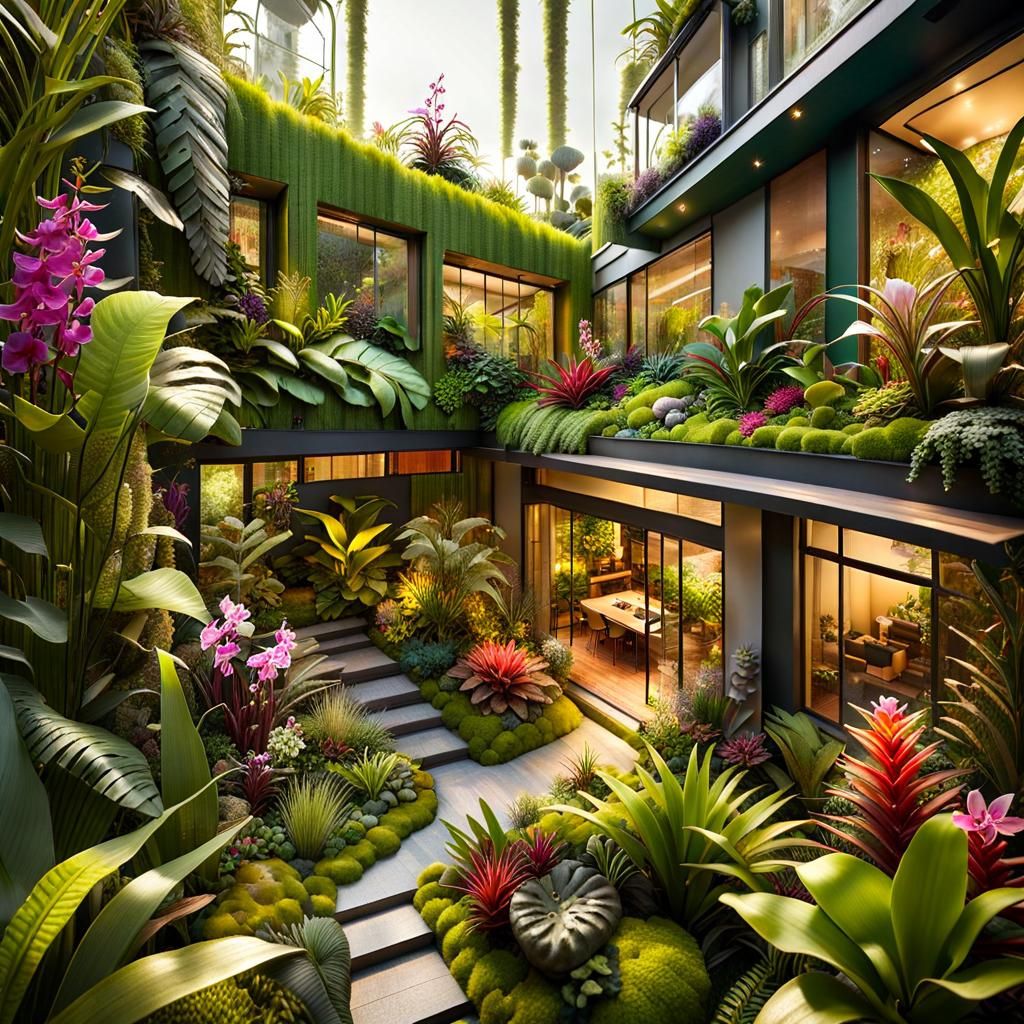 Urban Garden Oasis: Tropical Cloud Forest Fantasy