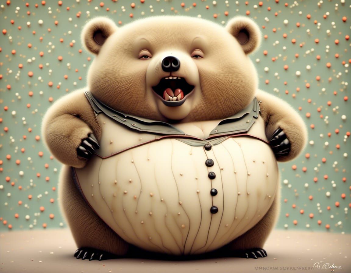 Delightful Close-Up of a Happy Bear Cub