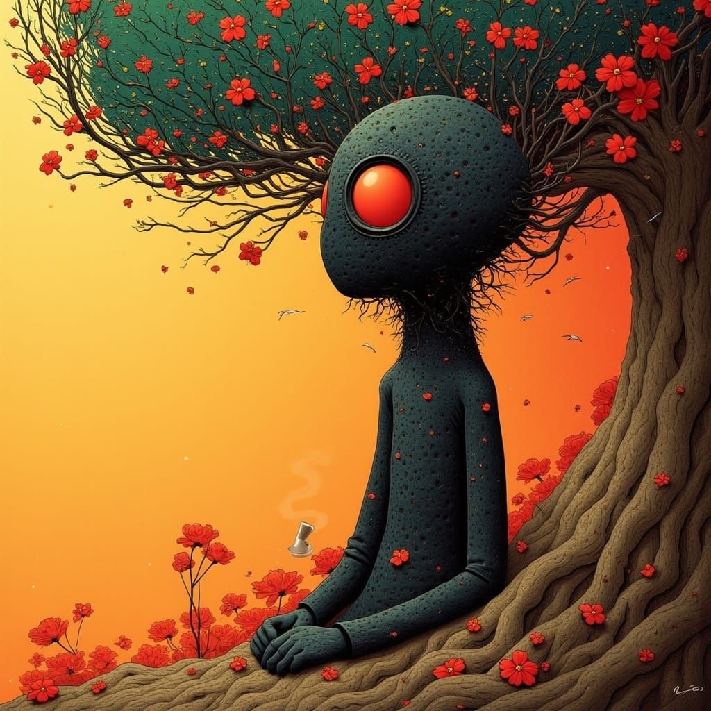 Androids Seek Coffee in Haunting Surrealist Scene