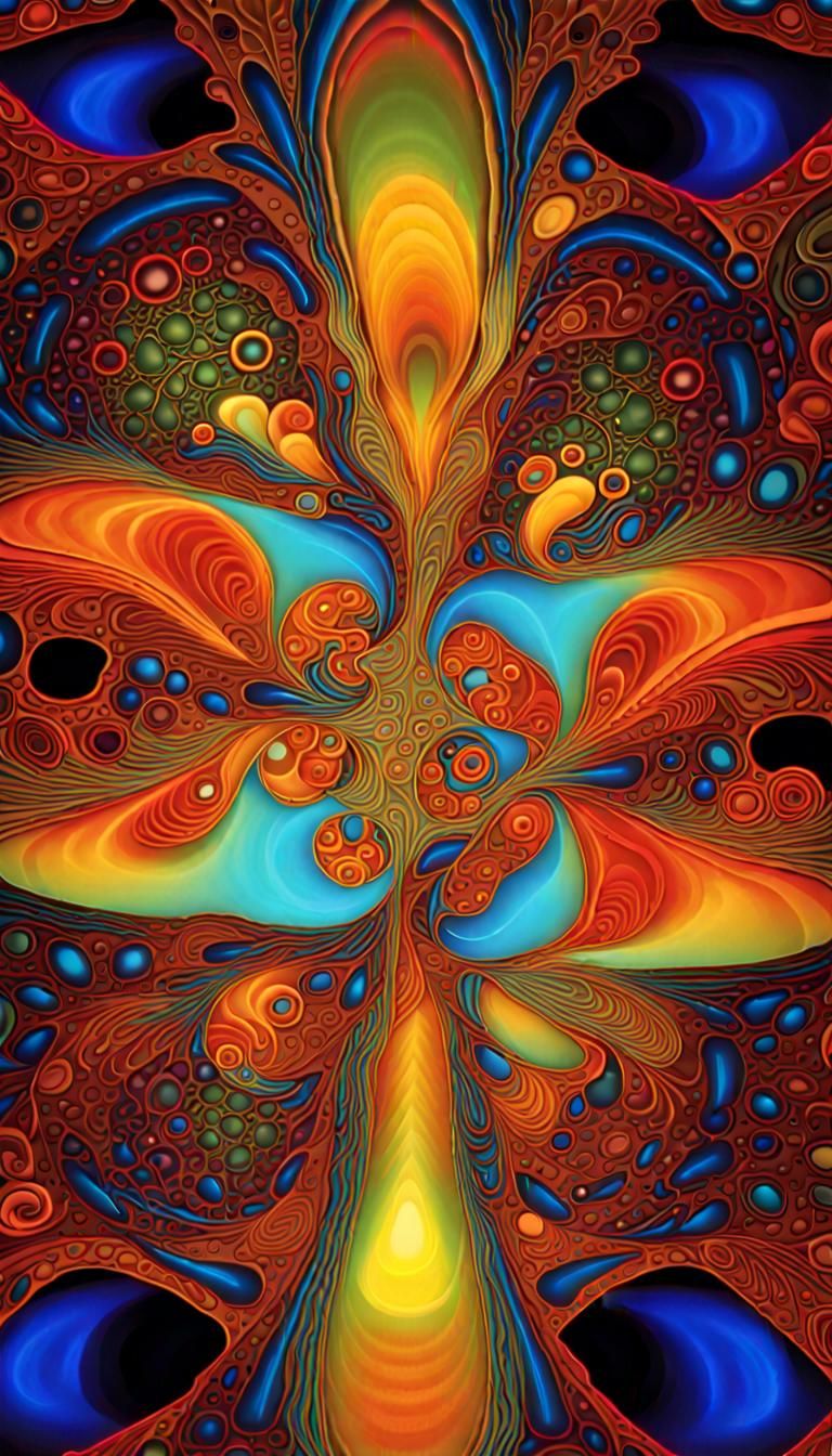 Psychedelic Fractal Art with 3D Effects