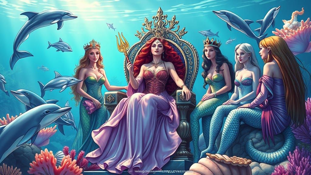 Aphrodite's Underwater Council: A Digital Comic Art