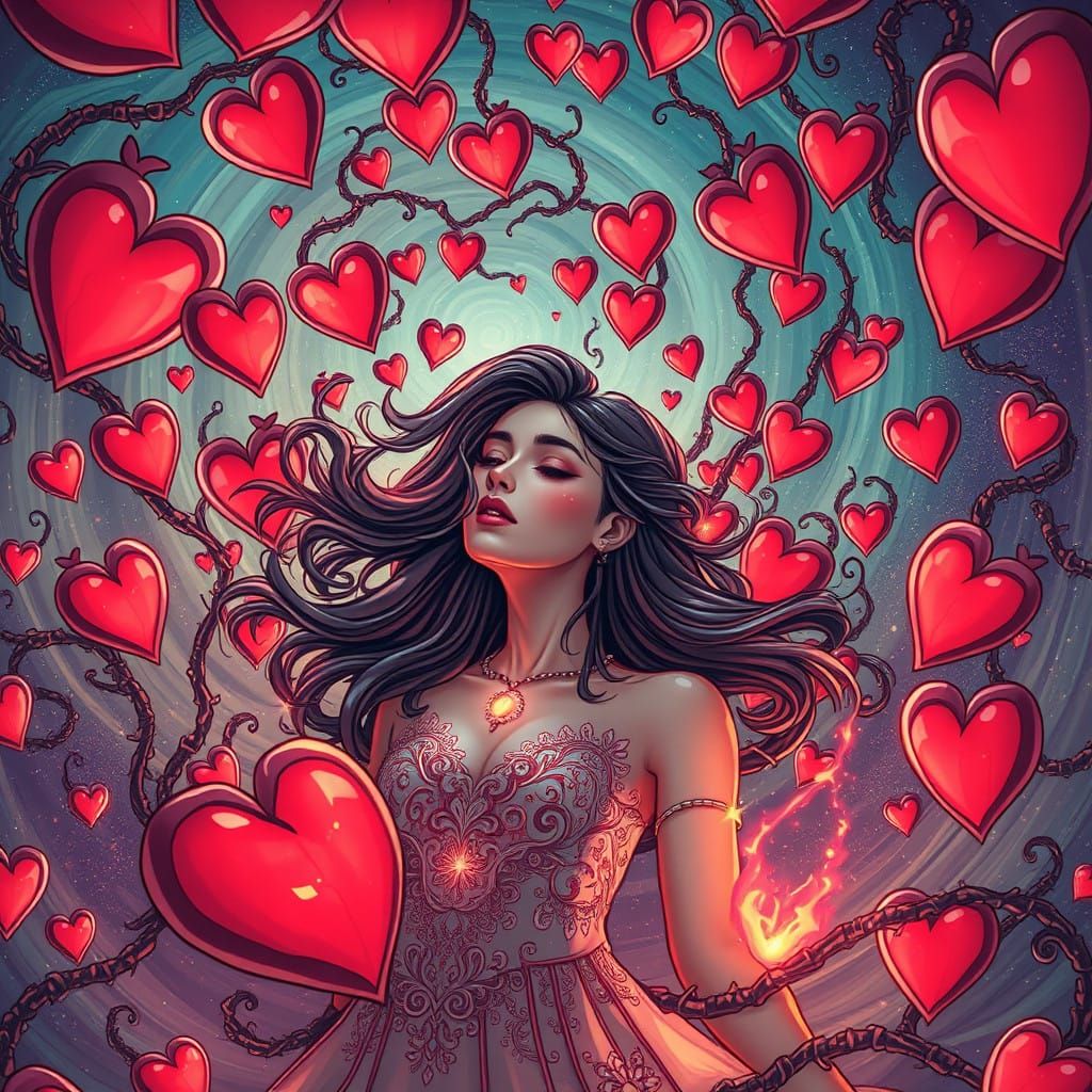 Woman Lost in Enchanting, Bio Art-Inspired World of Spiralin...