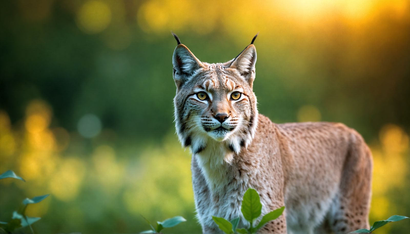 Lynx in Spring Morning Glory