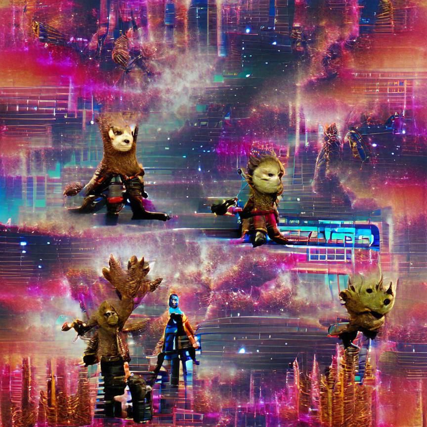 Futuristic Armored Superhero Stands Guard