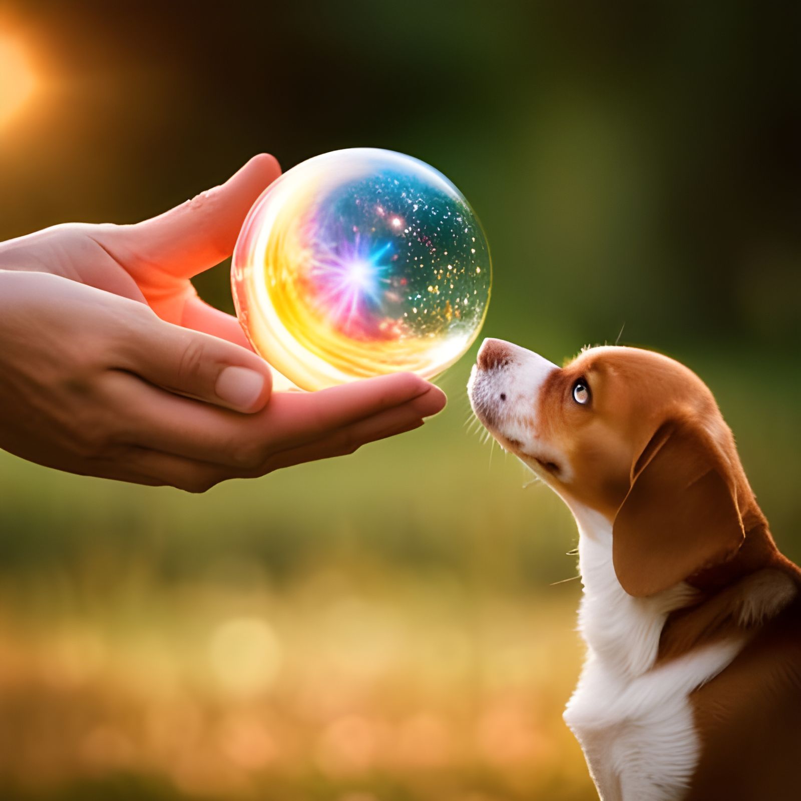 A magical world (orb) for the dog