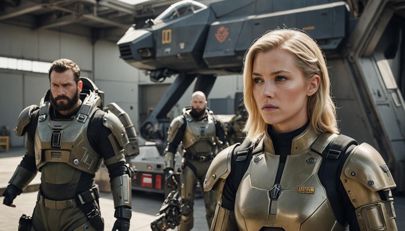 Female Commander Portrait at Spacecraft Entrance