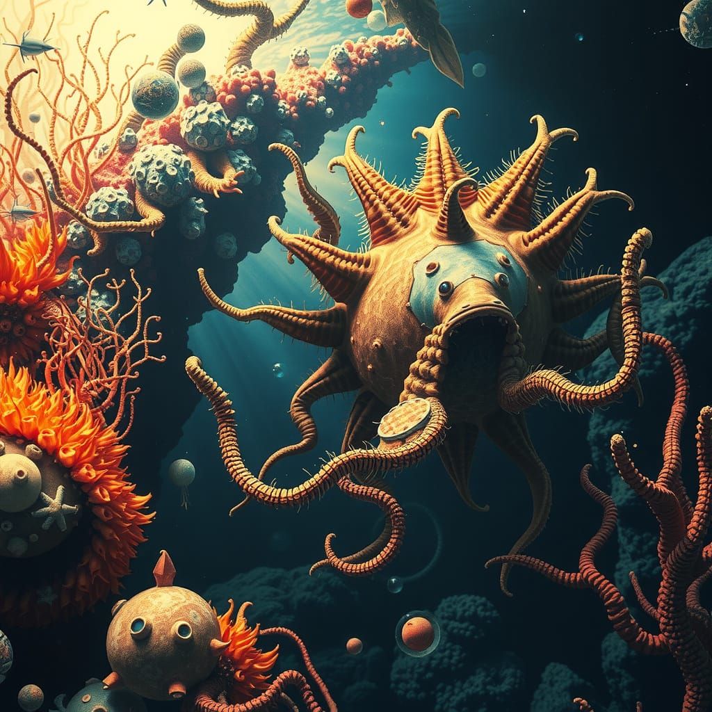 Underwater Romanticism in Retrofuturistic Hues