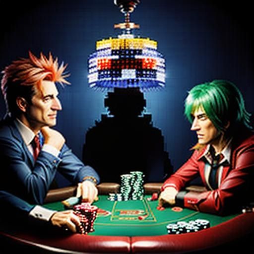 Pixelated Wizards Playing Poker with Digital Twist