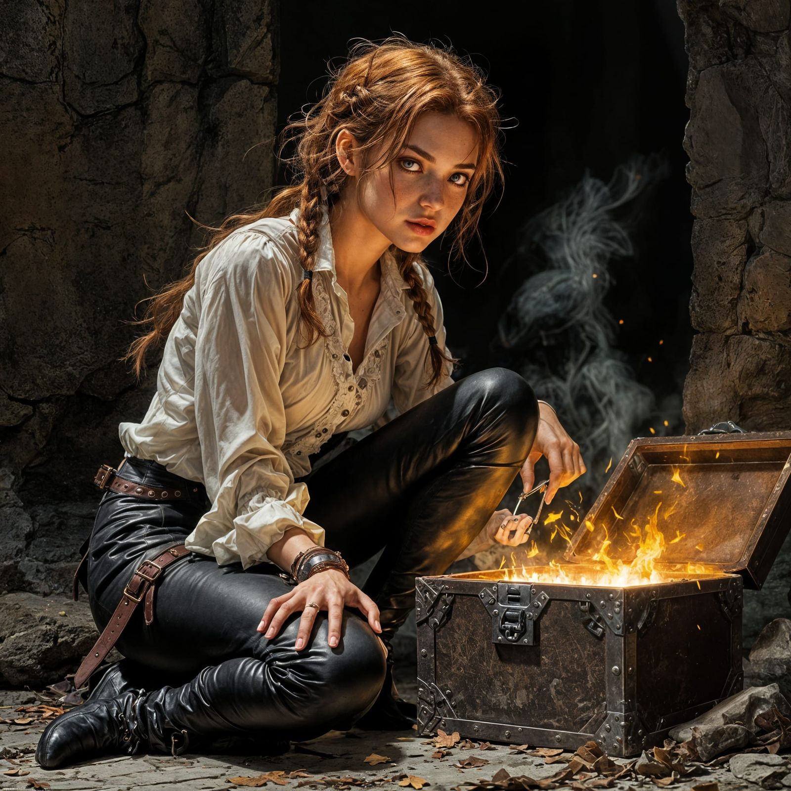 Dark Fantasy Thief with Lockpicks Illustration