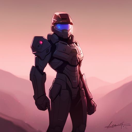 Halo Spartan Anime Concept Art