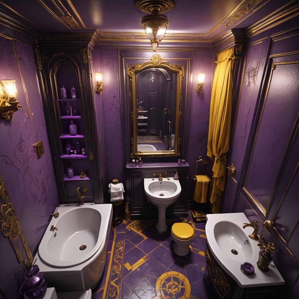 Toilet on Stairs: Dark Fantasy Concept Art