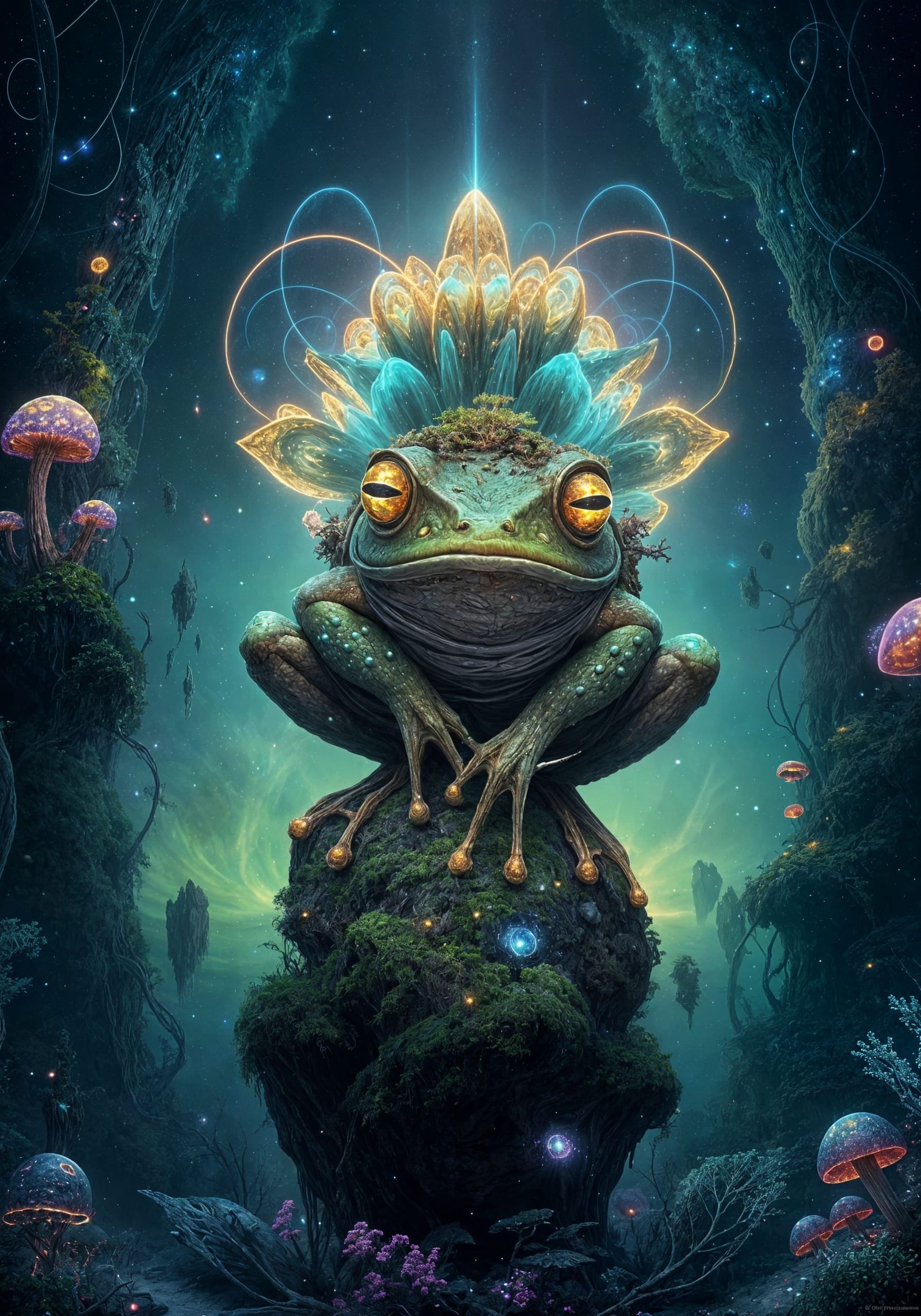 Surreal Celestial Dreamscape in Hyper-Detailed Style