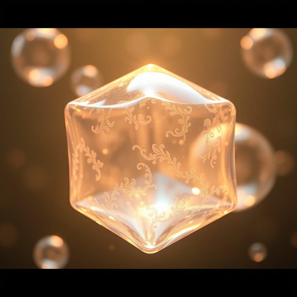 Cubic Soap Bubbles in Dreamy Ethereal Style