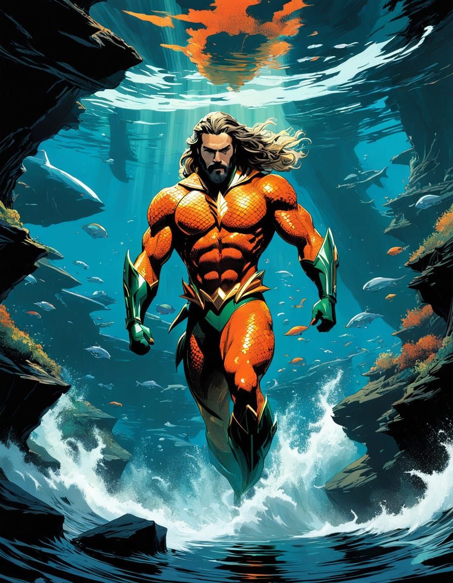 Aquaman Dives into the Mysterious Underwater Vortex