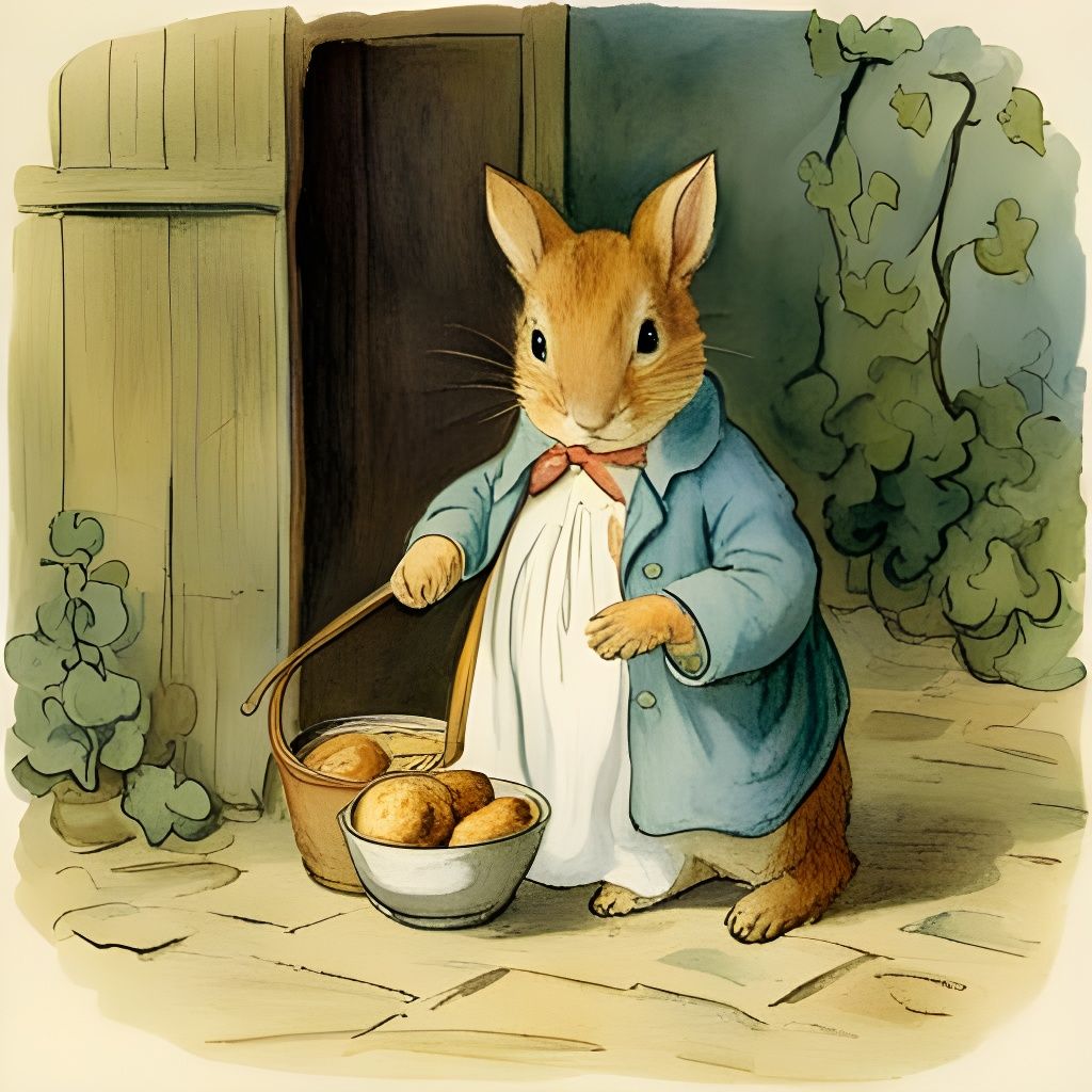 Beatrix Potter Style Animal Illustration