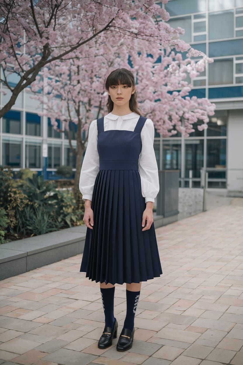 Japanese School Uniform With Unique Blouse Design