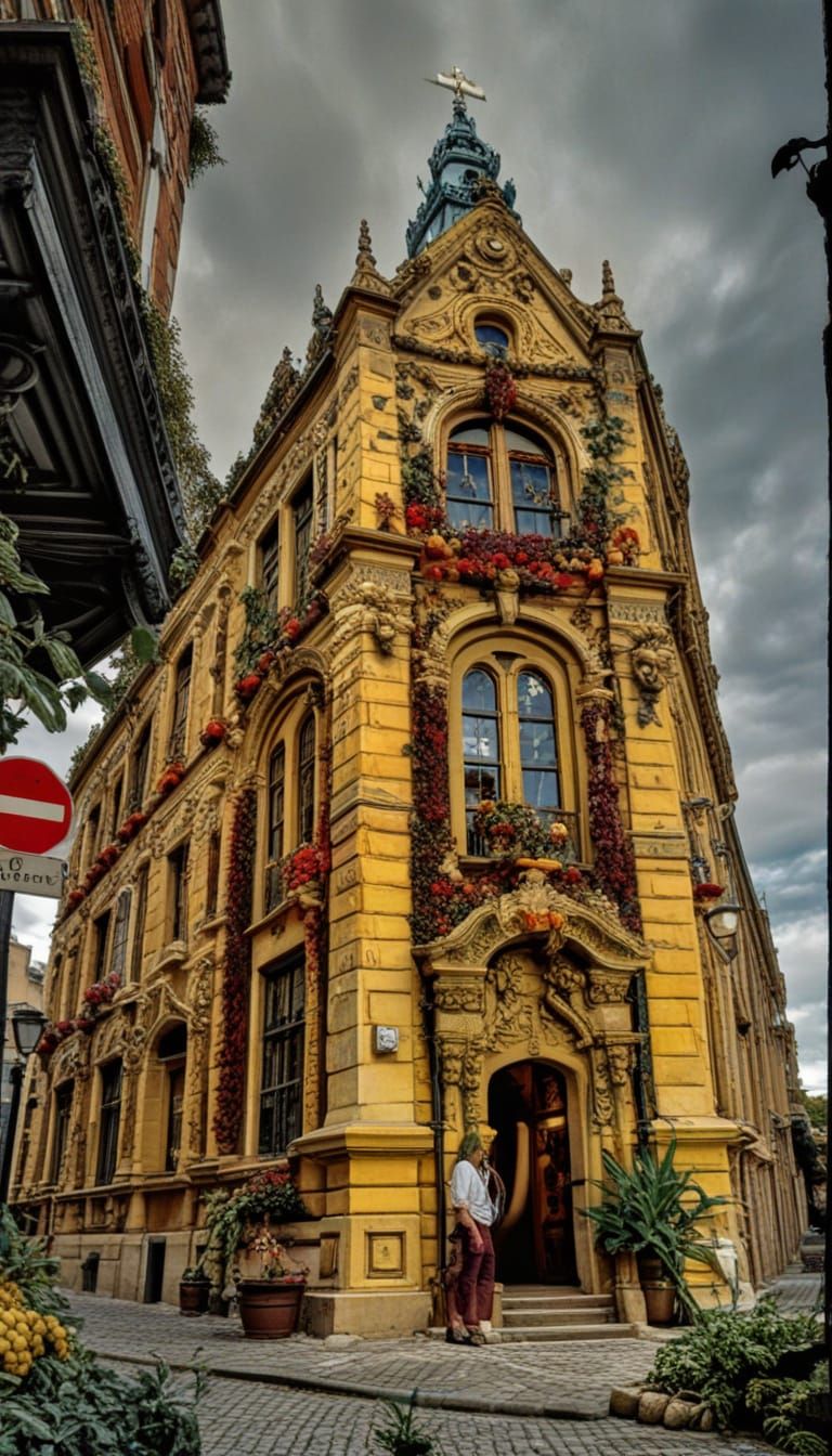 Arcimboldo-Style Paradise: A Surreal Fruit & Flower Portrait