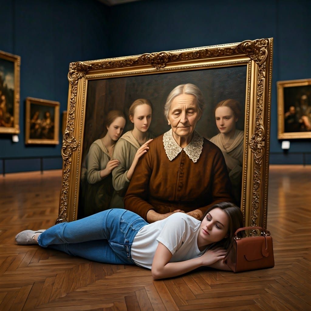 Serene Interlude in an Art Museum