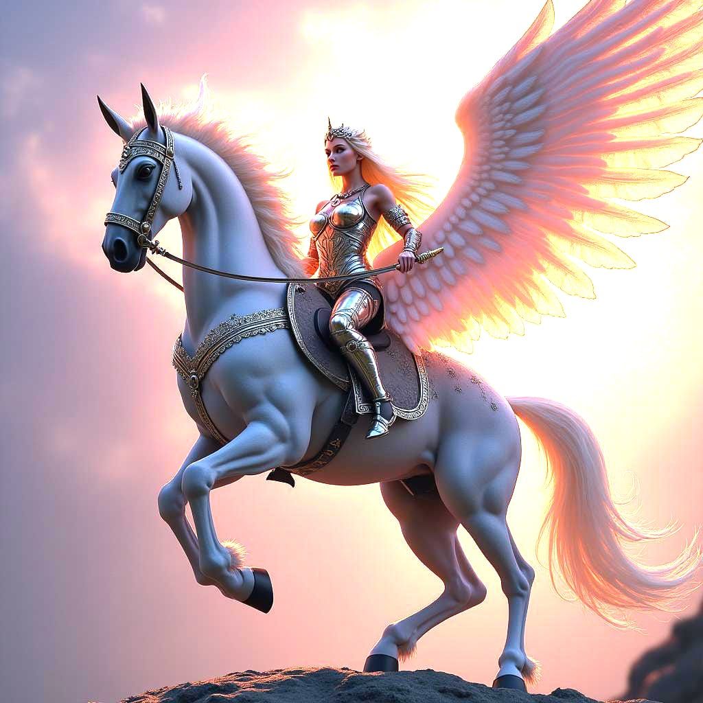 Valkyrie on Pegasus: Dark Fantasy Masterpiece
