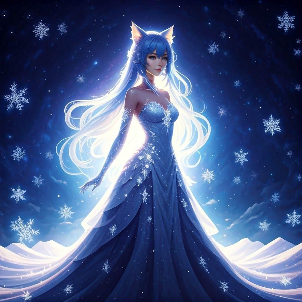 Anime Snow Princess in Starlight Splendor