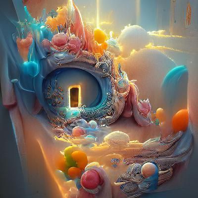 Hyperrealistic Portal to Another World: Digital Art