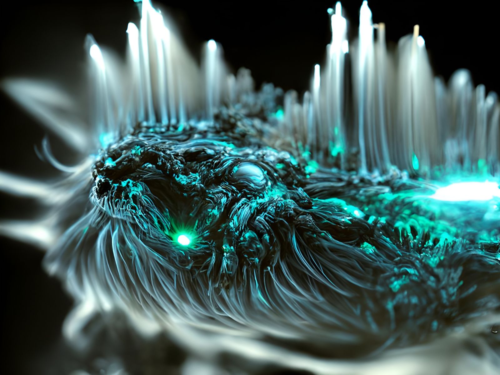 Ethereal Cosmic Entity in Light and Space Style