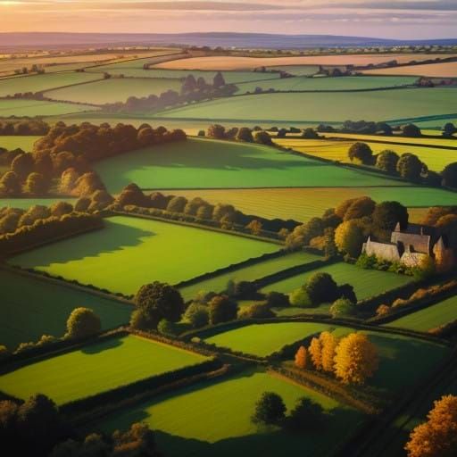Rutland Countryside in Sunlit Golden Hour