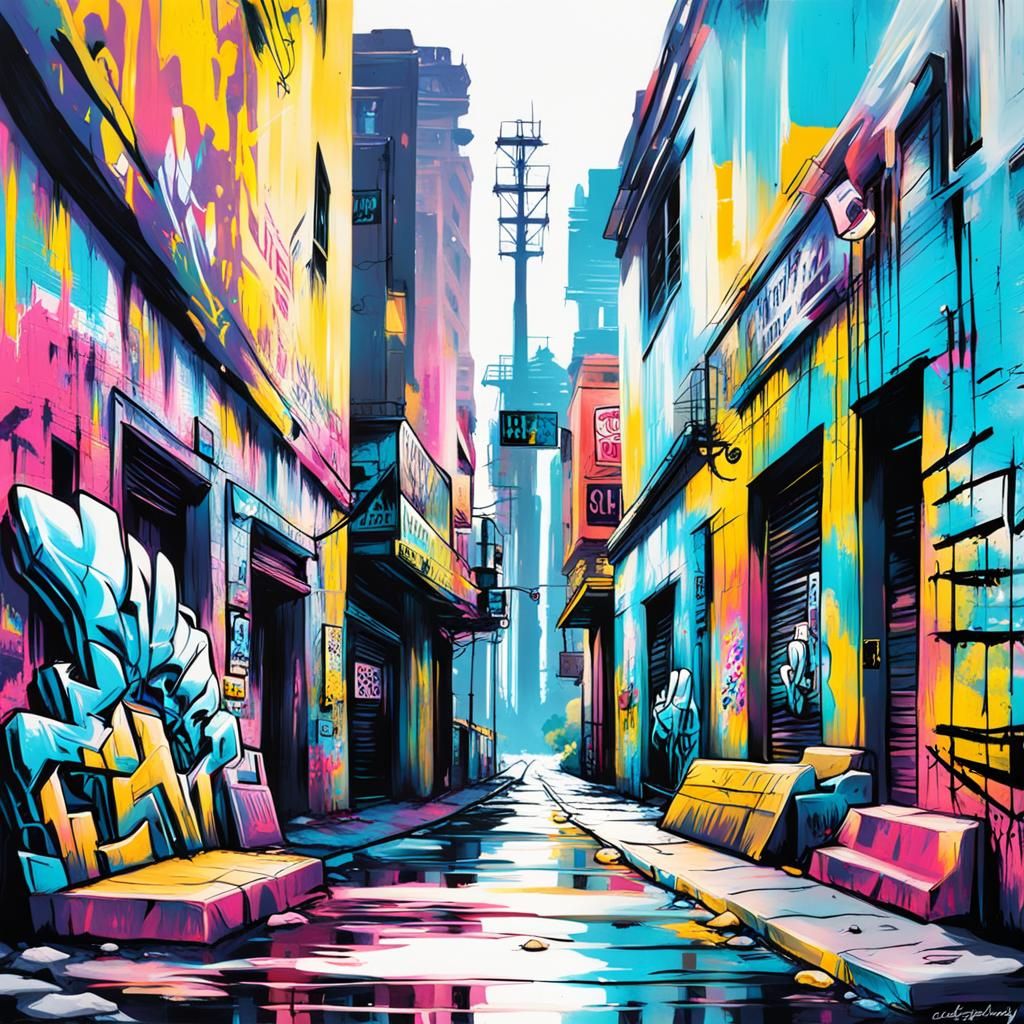 Dreaming of San Diego as Graffiti Splash Art