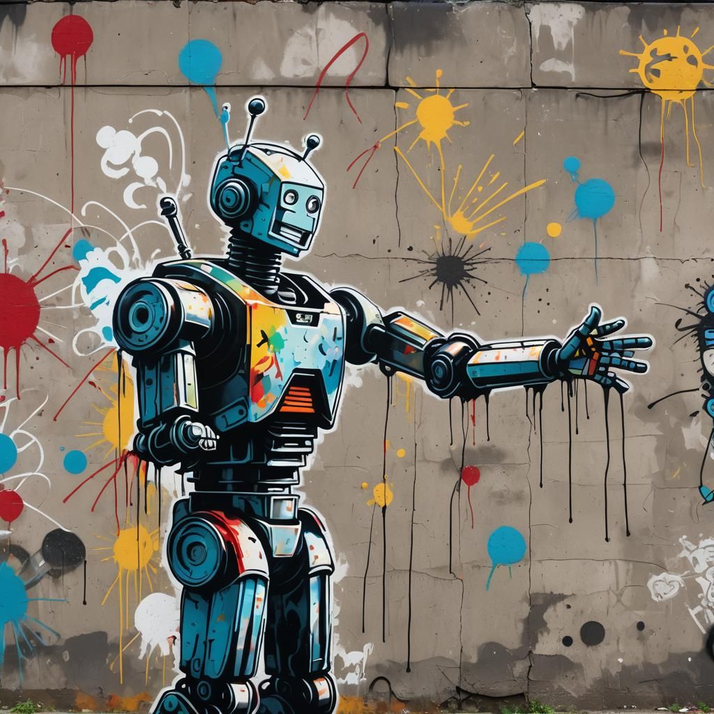 Graffiti Art: High Five Between Human and Robot