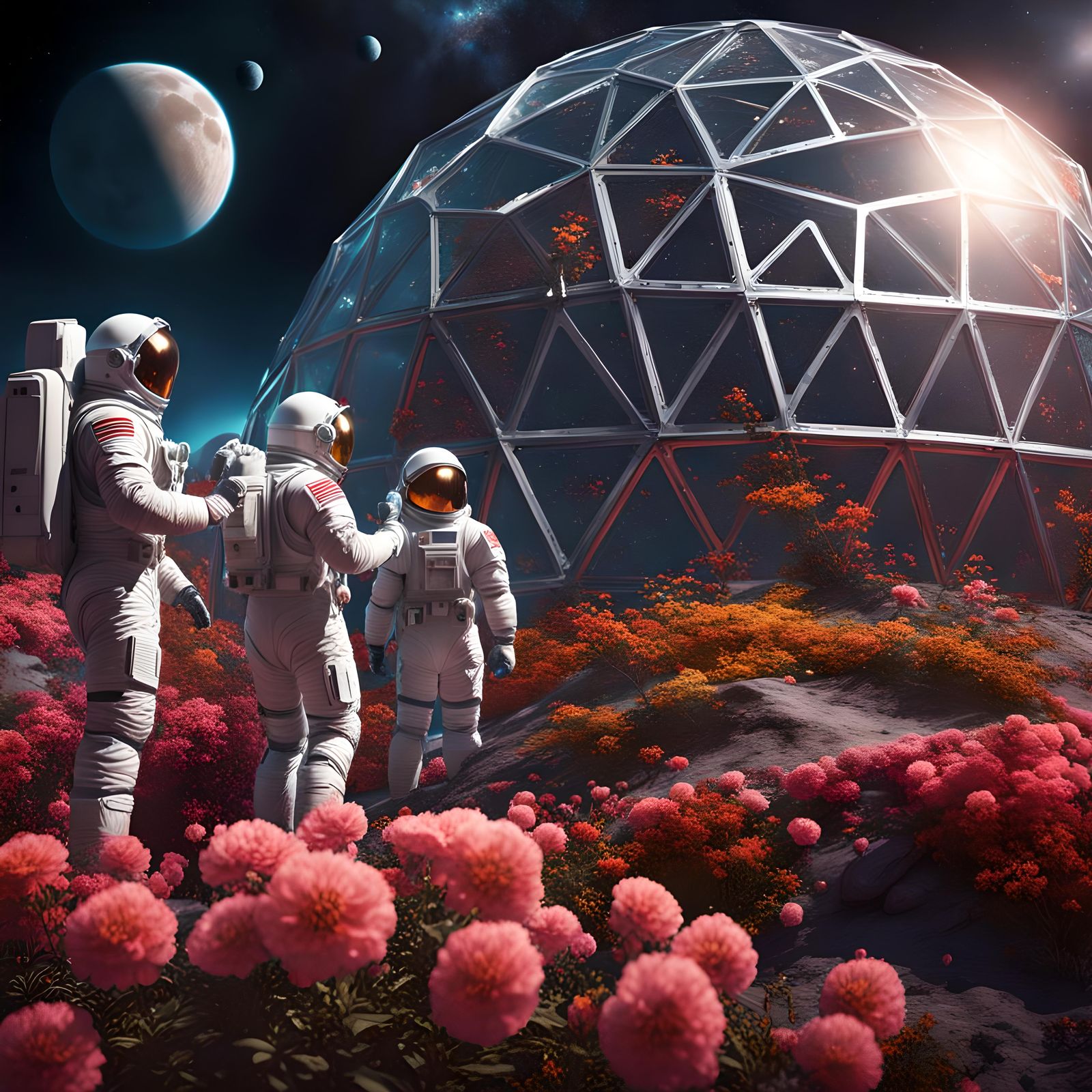 Lunar Gardeners: Men on the Moon