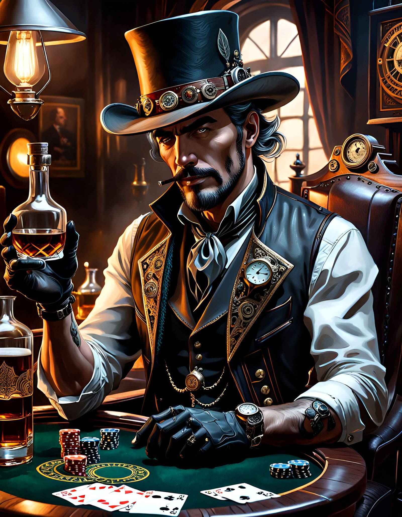 Steampunk Goth Cowboy