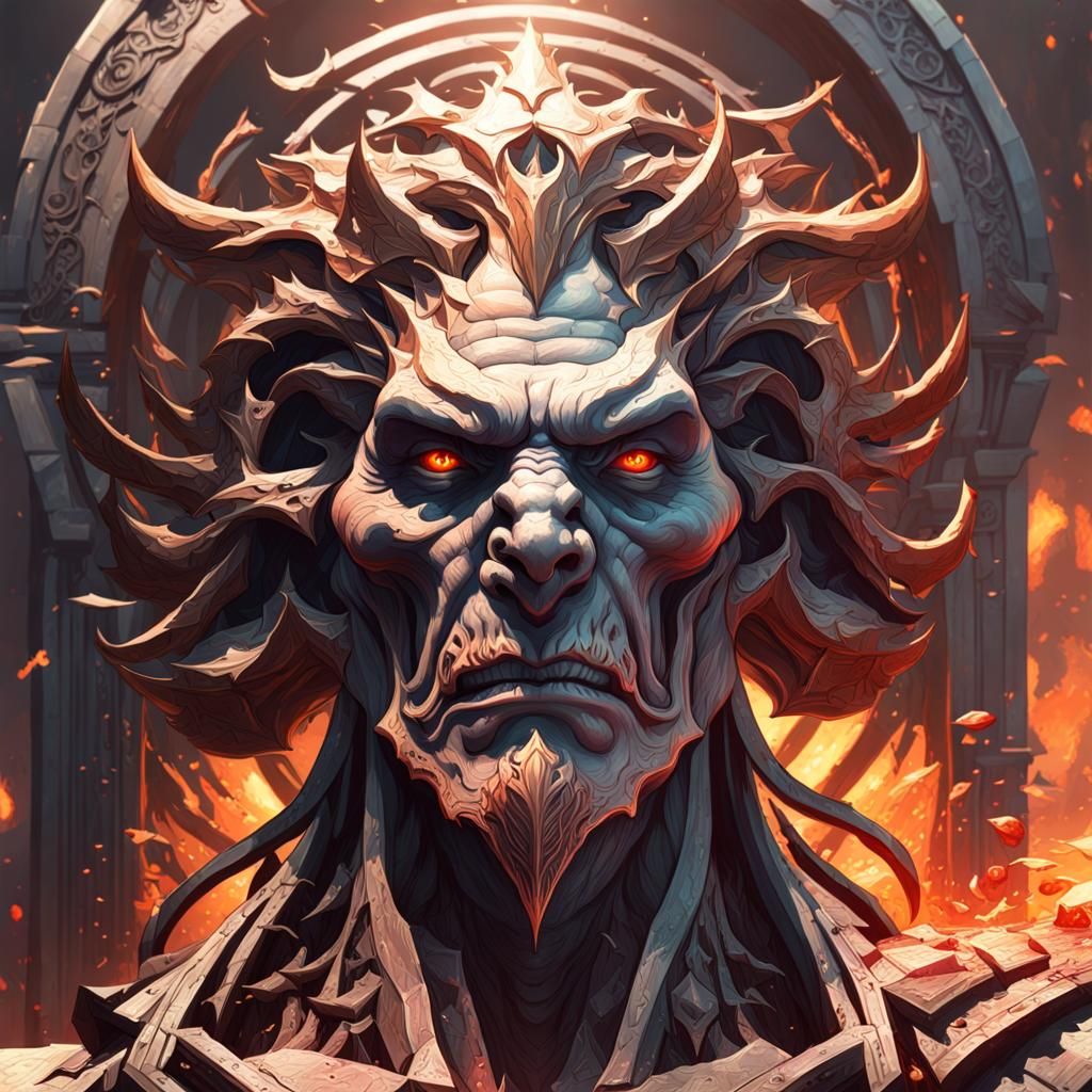 Entrance to Hell: Hyperdetailed Concept Art Portrait