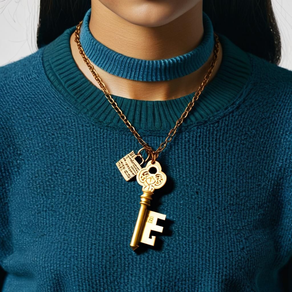 Woman with Key Necklace