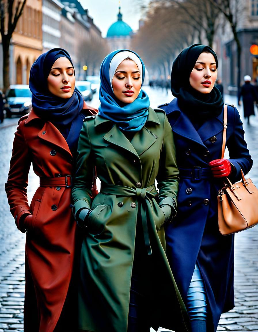 German Girls in Frankfurt: An Oil Painting Portrait