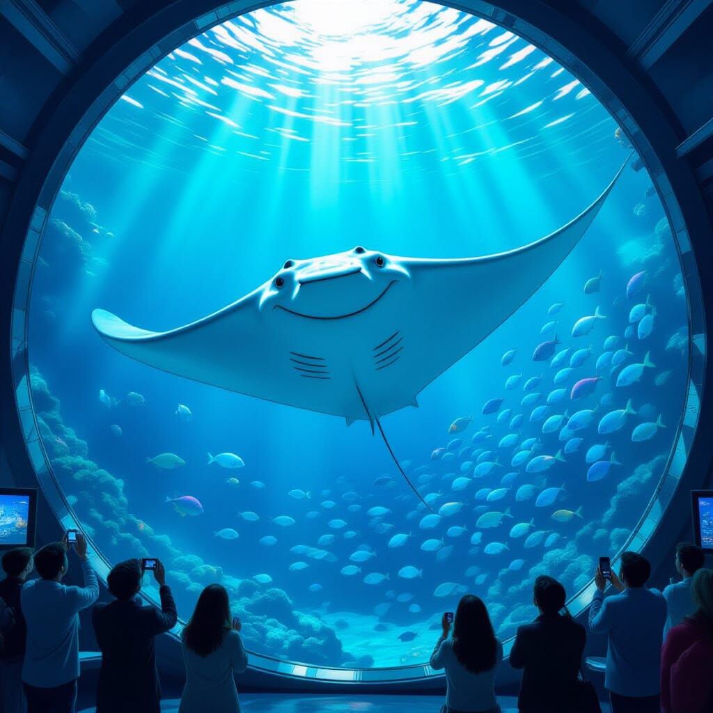 The smile of the Mega stingray