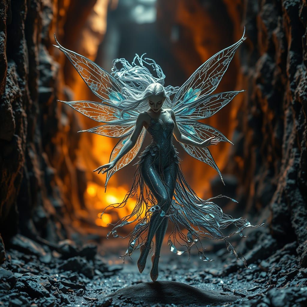 Metallic Fairy in Abandoned Mine