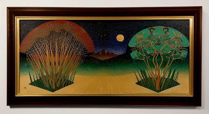 Vibrant Earthy Landscape in a Fauvist Style