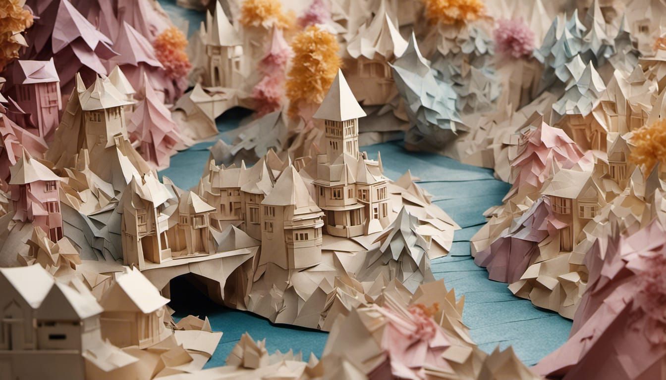 Folded Origami Fantasy Universe
