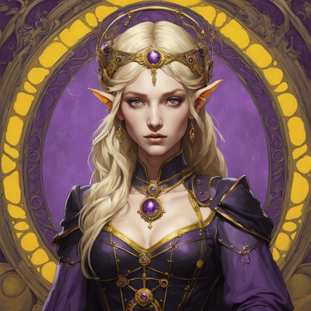 Dark Fantasy Elf Throws Mystical Object into Portal in Under...