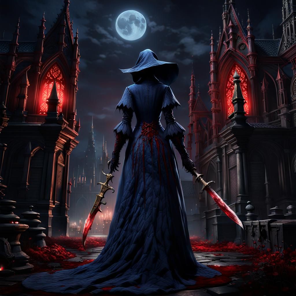 Bloodborne Wetnurse in Gothic Digital Painting