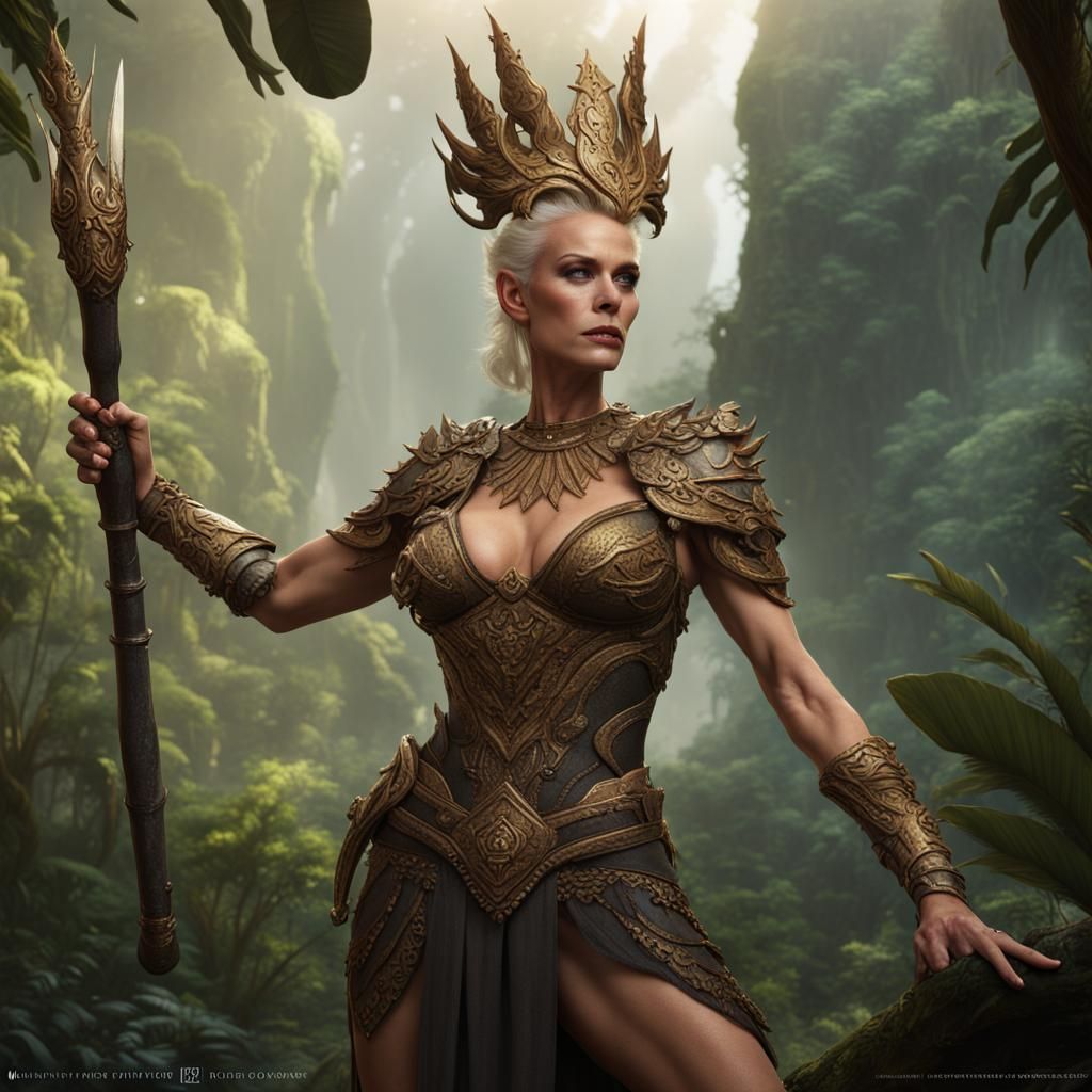 Nordic Princess Rules Jungle: Fantasy Concept Art